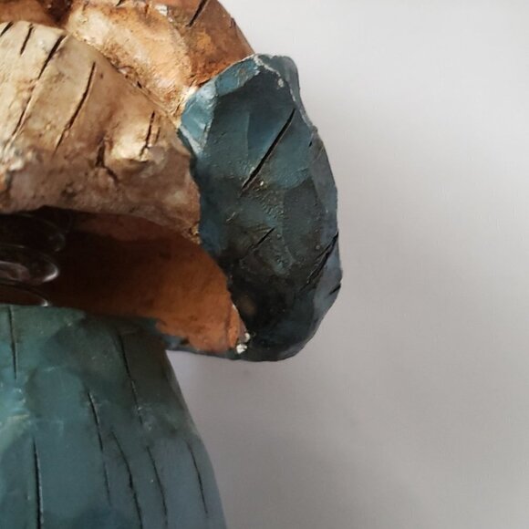 Bobblehead gnome vintage hands at mouth metal heavy 9"h - Picture 12 of 13